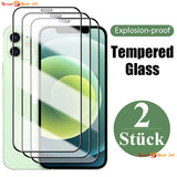 2 STÜCK ECHT Schutzglas für Apple iPhone 14 13 12 11 X XR XS 9D VOLL GLAS 9H