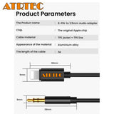 AUX Kabel 3,5mm Klinke Stecker für iPhone 6/7/8/X/XR/XS/11/12/13 Audio Adapter