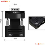 HDMI-kompatibler VGA-Konverter ohne Audiokabel Buchse auf VGA-Stecker-Adapter