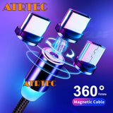 3 in 1 Magnetisch Ladekabel für iPhone Samsung Huawei Xiaomi Nokia LG Fast LED