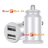 1X 5A Schnellladegerät Mini Dual USB Autoladegerät + Kabel für Handy Top Quality