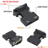 HDMI-kompatibler VGA-Konverter ohne Audiokabel Buchse auf VGA-Stecker-Adapter