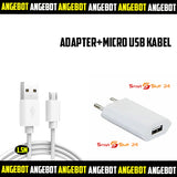 Micro USB Ladekabel 1M, 1,5M, 2M +Netzteil für Samsung, Xiaomi, Huawei, LG, Moto