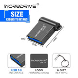 Mini USB 3.0 Flash Drive 16GB 32GB 64GB 128GB USB Stick Pendrive klein Silber