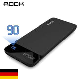 ROCK 10000mAh Power Bank mit Digitalanzeige Typ C 5V 3A iphone X Samsung Xiaomi