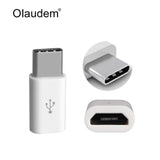 Type C USB 3.1 Male to Micro USB Female Converter Adapter Konverter Schwarz Weiß