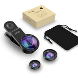 Universal 3 in1 Weitwinkel Makro Fisheye Objektiv Kamera fur iPhone Samsung HTC
