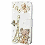 Strass PU Filp Schutzhüllen Wallet Case für Samsung S5 S6 S8 S7 edge S9 Plus TOP
