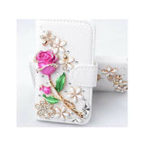 Strass PU Filp Schutzhüllen Wallet Case für Samsung S5 S6 S8 S7 edge S9 Plus TOP