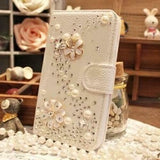 Strass PU Filp Schutzhüllen Wallet Case für Samsung S5 S6 S8 S7 edge S9 Plus TOP