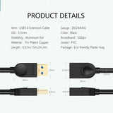 USB3.0 Extension Verlängerungskabel Kabel A-Stecker zu A-Buchse PC TV PS4 0.5-3m