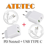 2X Handy-Ladegerät PD+USB Netzteil Kabel für Samsung Huawei HTC LG Google Nokia