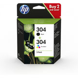 2 Tintenpatrone HP 304 Multipack (Schwarz+ Cyan, Magenta, Gelb) HP DeskJet