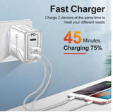 20W USB C + 2 USB Schnellladegerät Netzteil für iPhone 13/12/11/XR/XS/X/8/7/SE