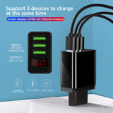 Schnellladegerät 3 USB Port 5V 3A Netzteil Adapter für Handy PC Stecker LED