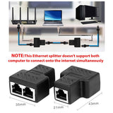 RJ45 Y Splitter Verlängerung Coupler Adapter Netzwerk LAN Ethernet Verteiler