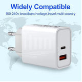 Dual Schnellladegerät Netzteil für iPhone 13/12/11/XR/XS/X/8/7/SE PD Netzteil CE