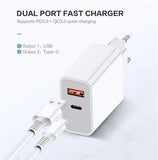 Dual Schnellladegerät Netzteil für iPhone 13/12/11/XR/XS/X/8/7/SE PD Netzteil