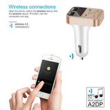 KFZ FM Transmitter Drahtloser Radio Mp3 mit Dual USB Ladegerät LCD für Handy
