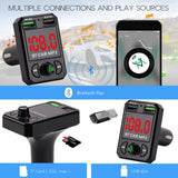 KFZ FM Transmitter Auto Bluetooth Radio Mp3 mit Dual USB Ladegerät LED für Handy
