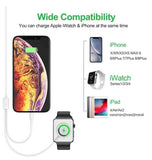 2 in 1 Ladekabel Ladegerät für iPhone 13 12 11 X + iWatch  6 5 4 3 2 1 SE+