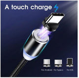 3 in 1 Magnetisch Ladekabel für iPhone Samsung Huawei Xiaomi Nokia LG Fast LED