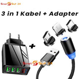 LED Ladekabel für iPhone Samsung Huawei Xiaomi Nokia LG HTC Magnetisch+ Netzteil