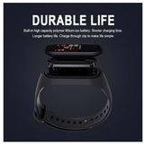 Bluetooth Smart watch Fitness Tracker Sport Uhr Armband Wasserdicht Schwarz M4