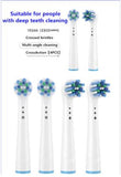 12pcs Ersatzbürstenköpf Aufsteckbürsten Aufsätze kompatibel für Oral B Zahnbürst