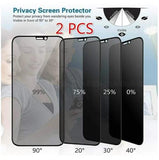 2PCs Blickschutz Privacy Glas iPhone 13 Pro Max Sichtschutz Schutz Anti Spy 9H