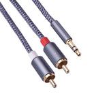 5M Audio Kabel 3,5 mm Klinke auf 2xCinch RCA Chinch zu AUX Klinke Jack 5M