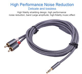 1M Audio Kabel 3,5 mm Klinke auf 2xCinch RCA Cinch zu AUX Klinke Jack 1M