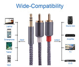 3M Audio Kabel 3,5 mm Klinke auf 2xCinch RCA Chinch zu AUX Klinke Jack 3M