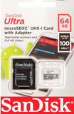 SanDisk ULTRA micro SD 32GB 64GB 128GB Card Class10 SDXC Speicherkarte +Adapter
