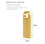 USB 2.0 Flash Drive 32GB 64GB 128GB Stick Wasserdichtes USB Stick Super Slim