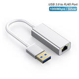 USB A auf LAN Adapter Netzwerk Ethernet Konverter USB 3.0 Gigabit LAN RJ45 LED