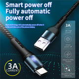 USB C Ladekabel für Samsung Huawei Xiaomi LG Nokia schnellladen + Netzteil LED