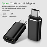 2x USB-C Adapter auf Micro USB Adapter Typ-C Konverter für Samsung Huawei LG OTG