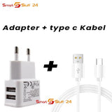 Netzteil +USB C Ladekabel für Samsung , Huawei, Xiaomi, Oppo, LG, Nokia Weiß